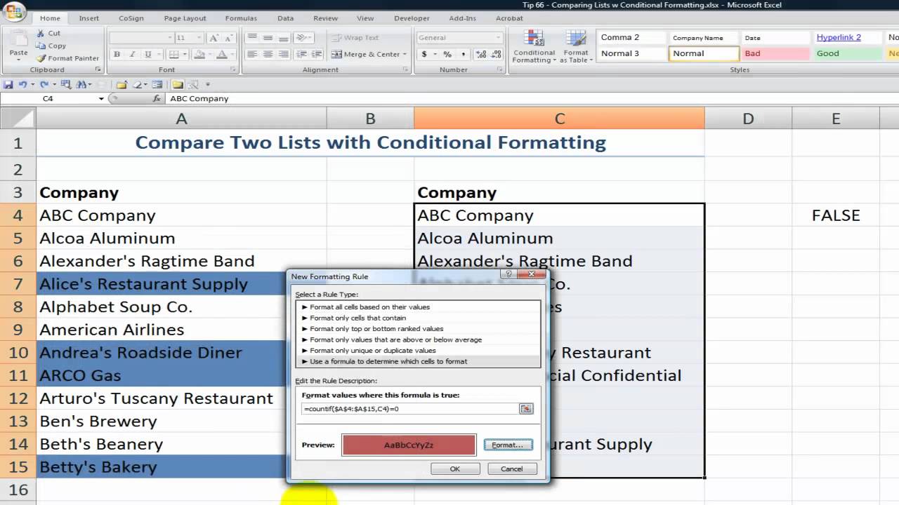 Compare Two Different Sheets In Excel For Mac 2011